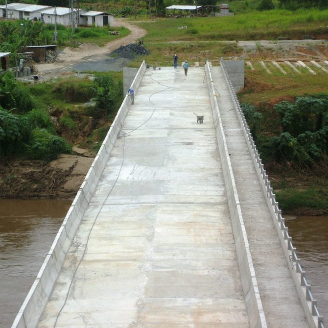 Tabuleiro concretado.